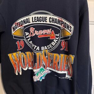 VTG Tultex 1991 Atlanta Braves National League Champions World Series sweatshirt